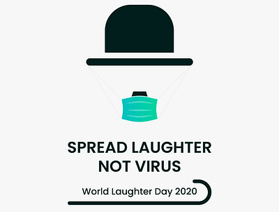 WORLD LAUGHTER DAY 2020 chaplin covid19 design illustration