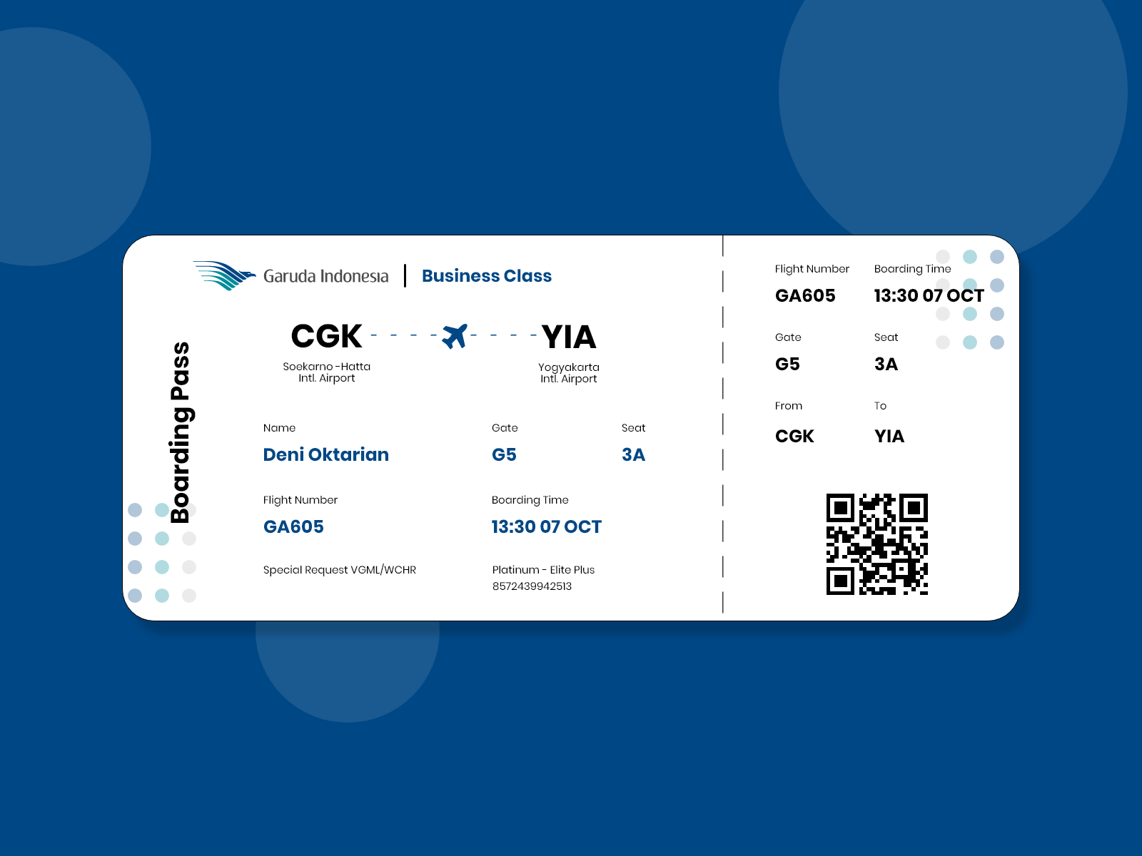 Daily UI 024 - Boarding Pass by Deni Oktarian on Dribbble