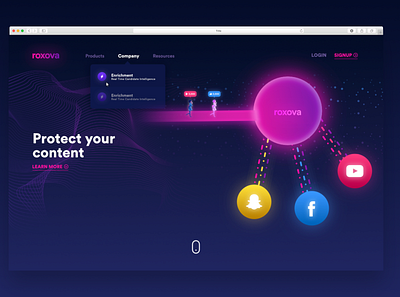 Roxova Website & Brand Exploration brand content protection dark roxova website