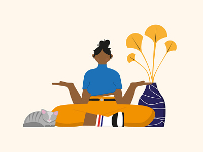 Home Meditation design graphic design illustration vector