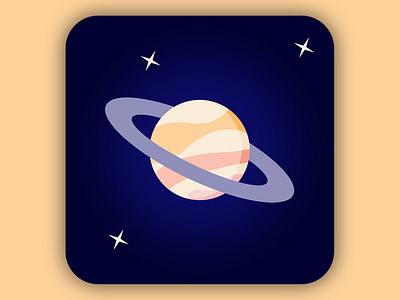 Saturn vector app icon design