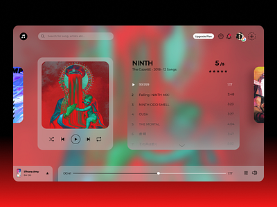 Music App app design design music player ui uiux user experience user interface ux web