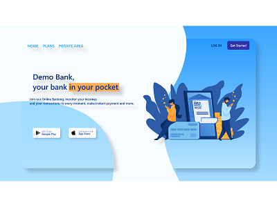 Demo bank adobe xd appdesign css html photoshop ui ui design ux uxdesign webdesign website