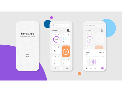 Fitness app adobe photoshop adobexd android appdesign fitness health health app html html css illustration ios sport ui uidesign uiux uxdesign webdesign