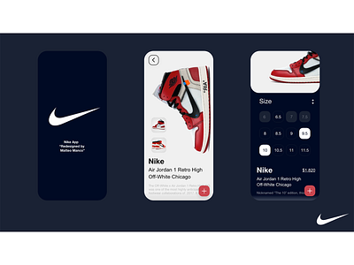 Nike App 2020 adobe photoshop adobexd css html hype hypebeast nike nike air nike shoes off white ui uidesign uiux uxdesign webdesign website