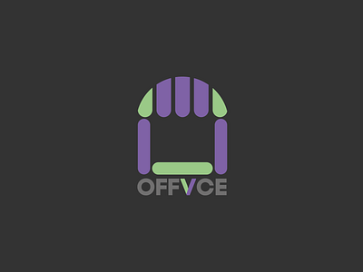 OFFI(V)CE app business design flat icon illustrator logo space typography vector