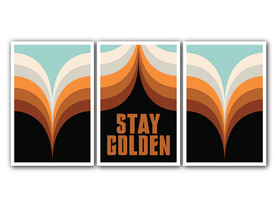 Stay Golden flat illustration illustrator minimal vector