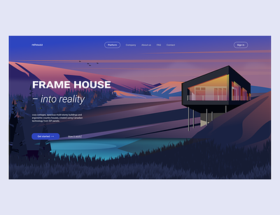 Site for frame houses 2022 design trends design dribbble best illustration new portfolio site for frame houses ui ux web website