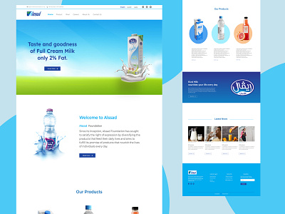 Alssad-Drinks products online Shopping branding dairyproducts design graphic design milk onl online shop ui web