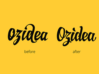 Ozidea redesign design lettering logo