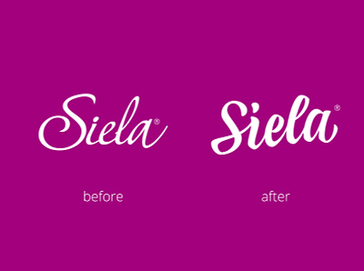 Siela logo redesign design lettering logo