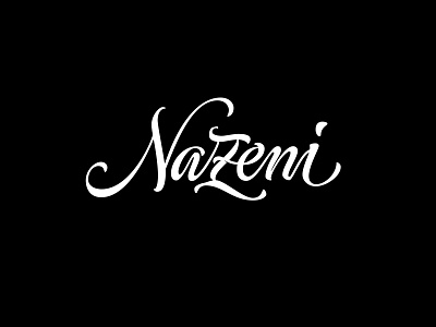 Nazeni design lettering logo logodesign vector