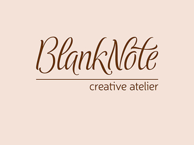 Blank Note branding design lettering logo logodesign vector