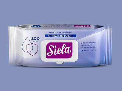 Antibacterial wipes package design illustration lettering logo logodesign package packaging design