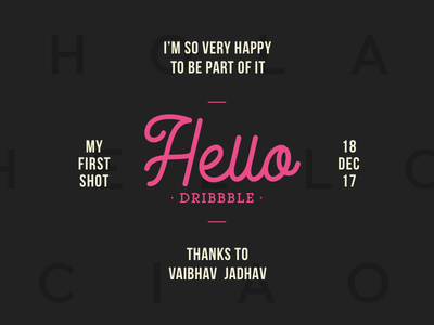 Hello Dribbble !