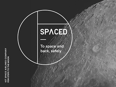 SPACED brand logo moon space spaced spacedchallenge travel ui ux