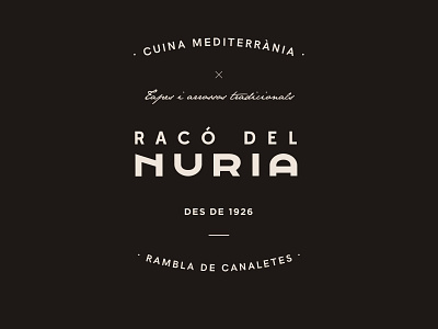 Racó del Nuria - Restaurant Branding brand idenity logo logomark mediterranean restaurant