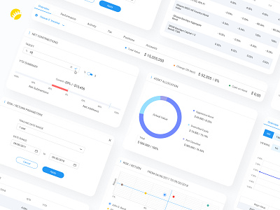 Asset Book application custom data visualization design desktop finance functional minimal platform ui ux web app white background