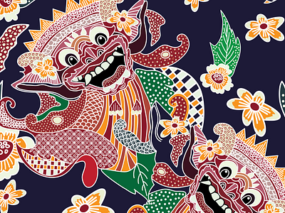 Bali Batik batik digital illustration pattern pattern making patterns seamless vector