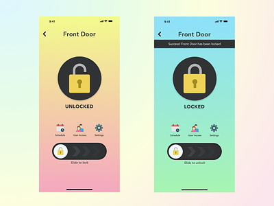 Daily UX #2 - Smart Lock App Screen