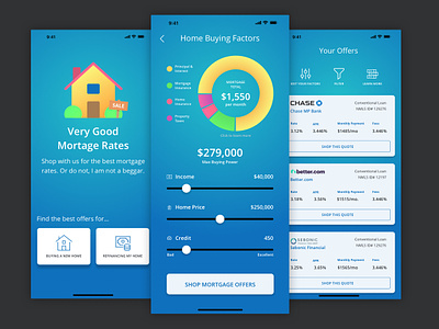 Daily UX #3 - Mortgage Shopping App app design app designer daily 100 challenge daily ux mortgage app sketch ui ux design user experience