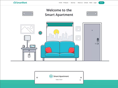 Smart Apartment Illustration & Animation css animations design digital illustration illustration ipad pro art procreate art smart apartment svg animation