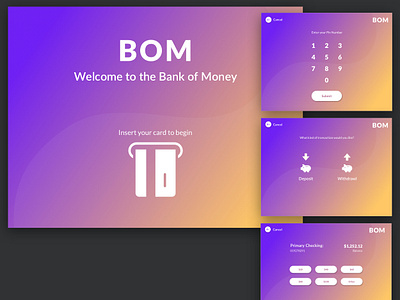 Daily UX #5 - ATM Interface app design daily 100 challenge daily ux sketch ui ux design user experience