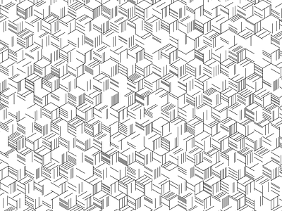 B0rken Cubes abstract generative geometric hexagons pattern