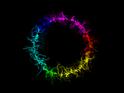 Particles Ring abstract generative generative art noise particles rainbow simplex noise smoke