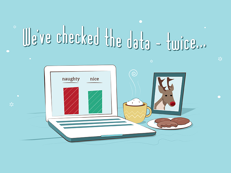 Data Company Christmas Card v2 christmas card illustration computer data