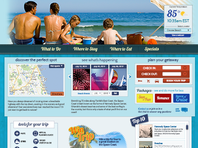 Tourism Site Proof - section design web