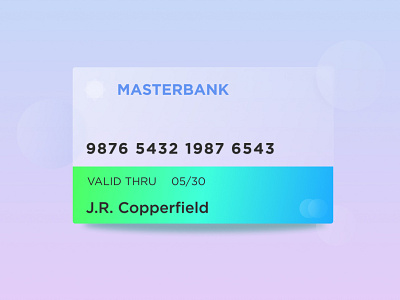 Credit Card - Glassmorphism credit card glassmorphism ui design