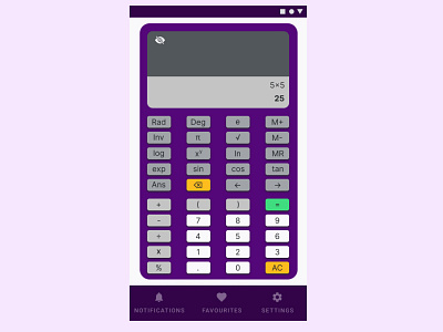 Calculator - Mobile android calculator calculator ui dailyui dailyui 004 dailyuichallenge mobile design user interface design