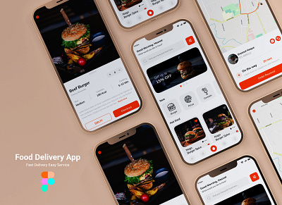 Food Delivery App brand design ui uiux ux design website design