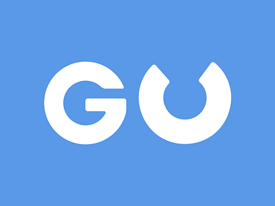 Dribble Shot Logo agency logo blue creative g gu logo u white