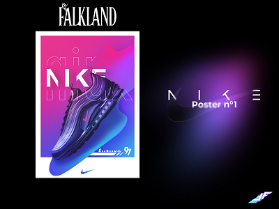 Poster Collector n°1 NIKE COLOR X composition design graphic design nike photomontage photoshop poster shoes shoes nike sneakers