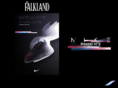 Poster n°2 NIKE VISION composition design graphic design nike photomontage photoshop poster shoes shoes nike sneakers