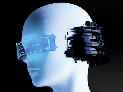 cyber_glasses 3d art artist blue character clean concept cyber cyberpunk illustration render