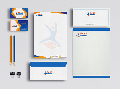 Ease Health #logo#letterhead#envelope#Businesscard#Pencil branding design illustration illustrator logo masking photoshop typography ui vector