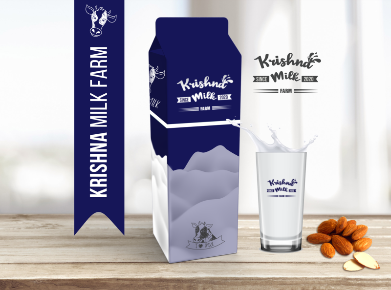 Product Krishna Milk Farm Packing by Apurva Rajawat on Dribbble