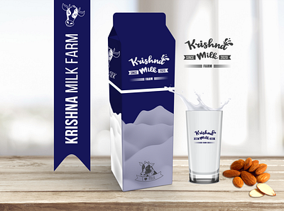 Product : Krishna Milk Farm Packing banner ads branding design illustrator logo masking photoshop social media ui vector