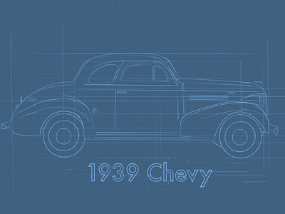 1939 Chevy cars illustration