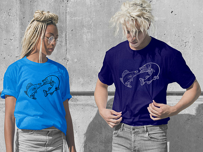 T-Shirts Mockup Fish