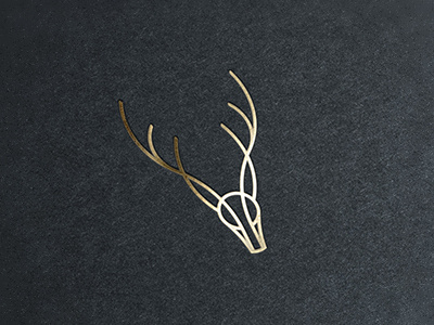 Golden Antlers antlers beautiful brand branding deer design foil gold logo nature outdoors stamp