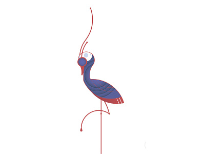 Crane balance beauty bird buddhism crane design energy focus illustration love meditation minimal nature print vector wildlife