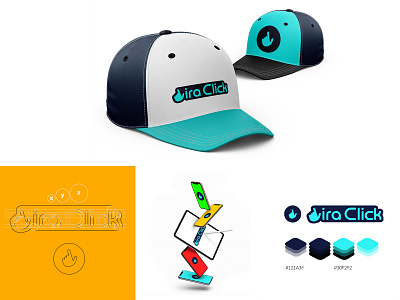 Vira Click Visual Identity Design art branding design flat icon illustrator logo