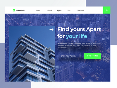 Apartment Landing Page UI