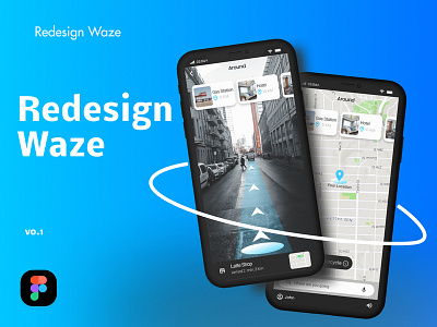 Waze Redesign App app concept drink fastfood food app burger ios ios xi pizza redesign waze apps restaurant waze apps