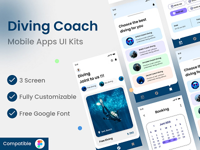 Diving Coach App UI Kits app calculator concept drink fastfood food app burger infison cal medicine pizza restaurant