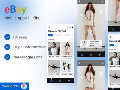 eBay apps ui kits app concept